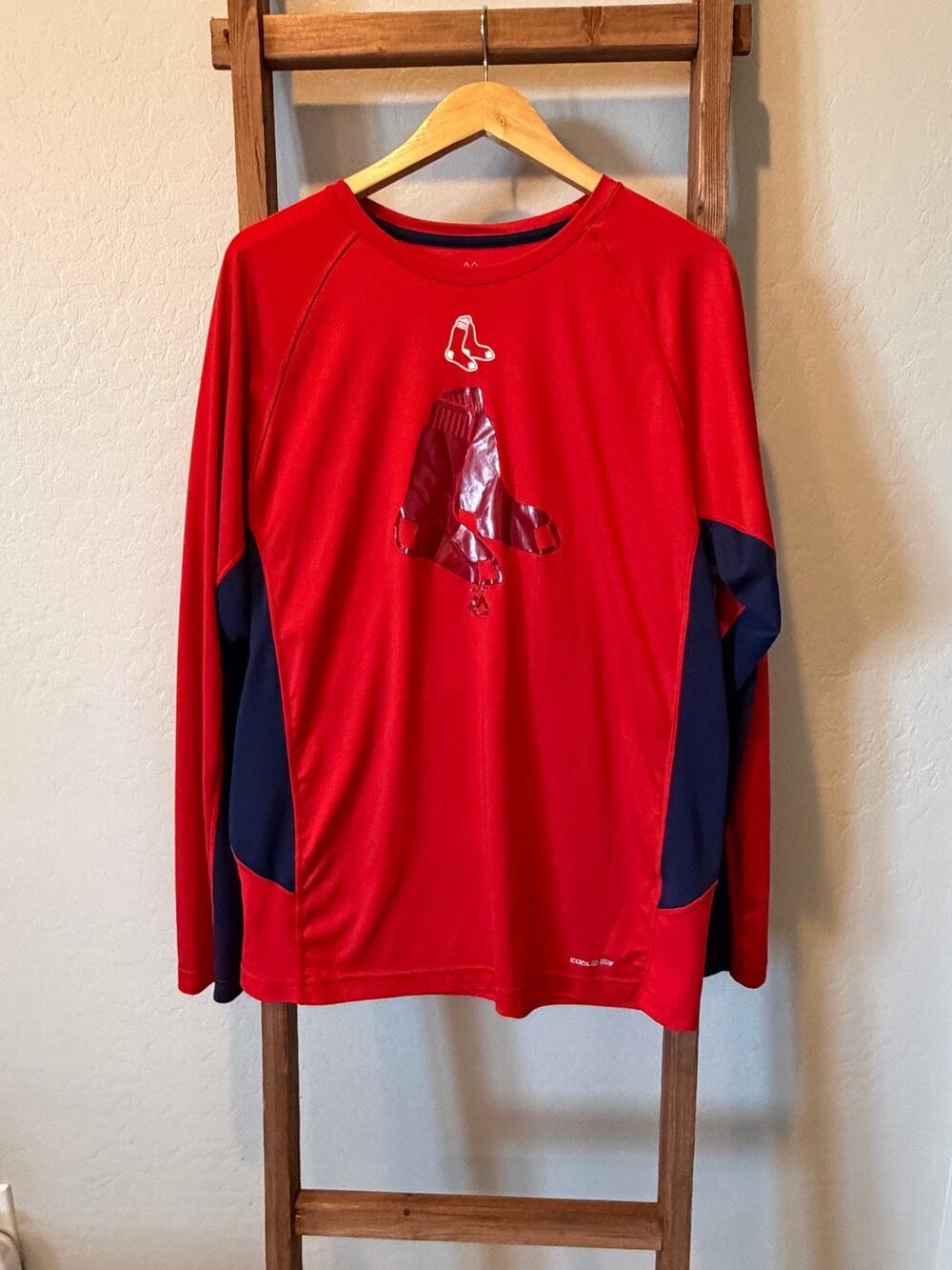 Majestic Boston Red Sox Long Sleeve Baseball Shirt Red - men’s large